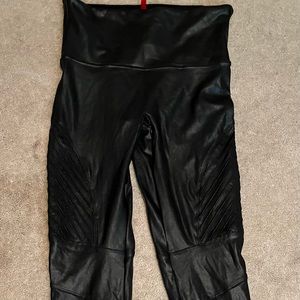 SPANX Faux Leather Leggings - Never Worn